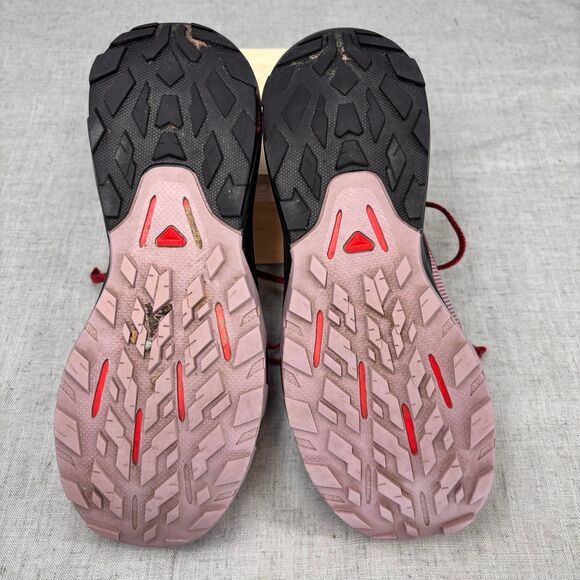 Salomon Outpulse Gore-Tex Hiking Shoes Maroon Black Gorpcore Women’s 10‎ - Picture 9 of 12